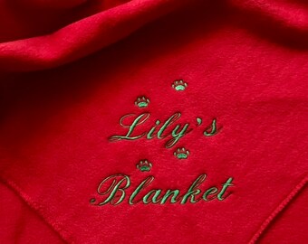 Personalised Dog Blanket, Christmas Gift