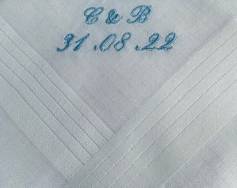 Gentleman’s personalised handkerchief