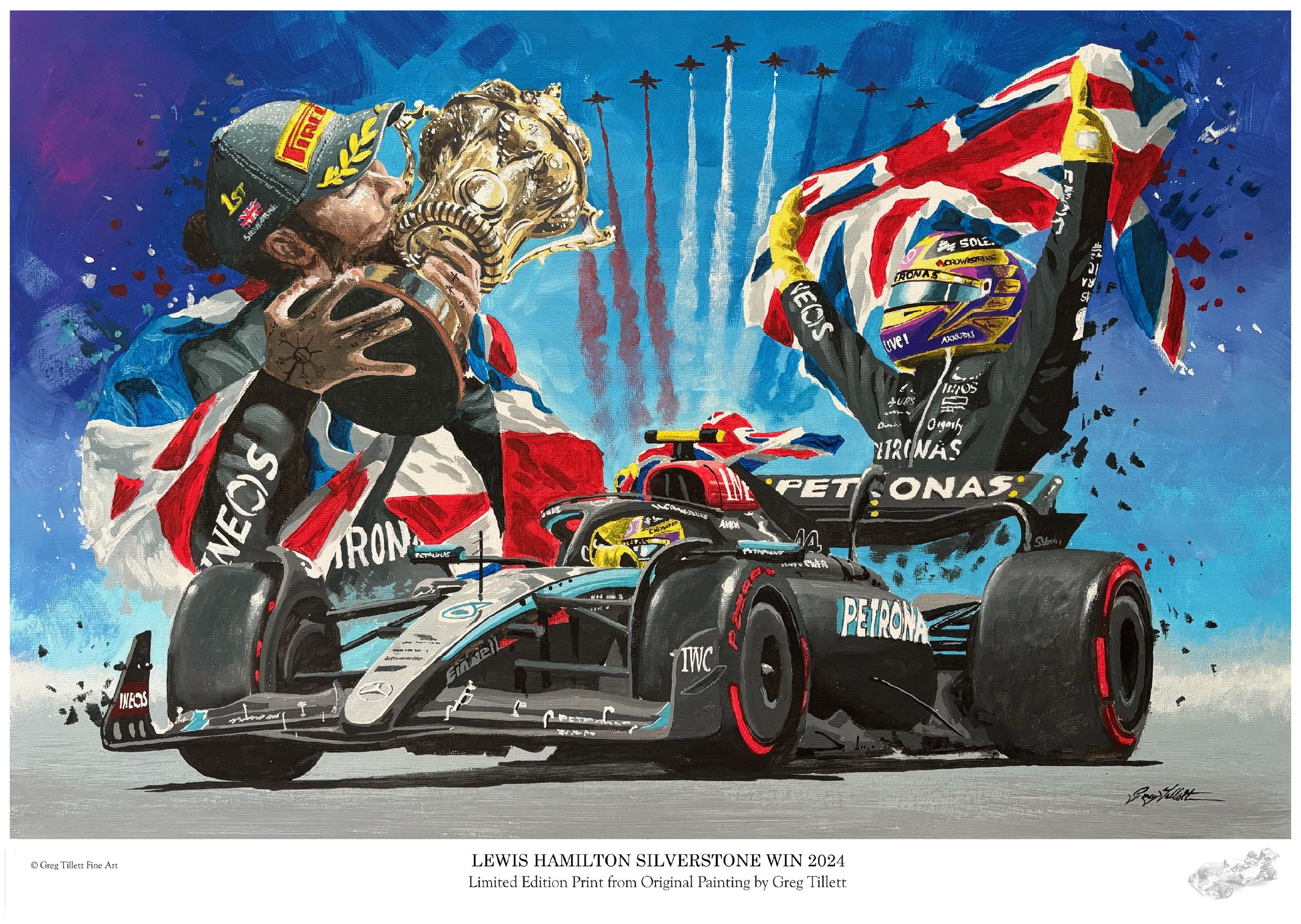 Poster F1 Lewis Hamilton - Tirage D'art A3 Par Greg Tillett