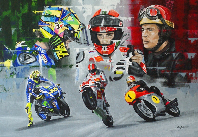 Valentino Rossi Marco Simoncelli Giacomo Agostini Limited ...