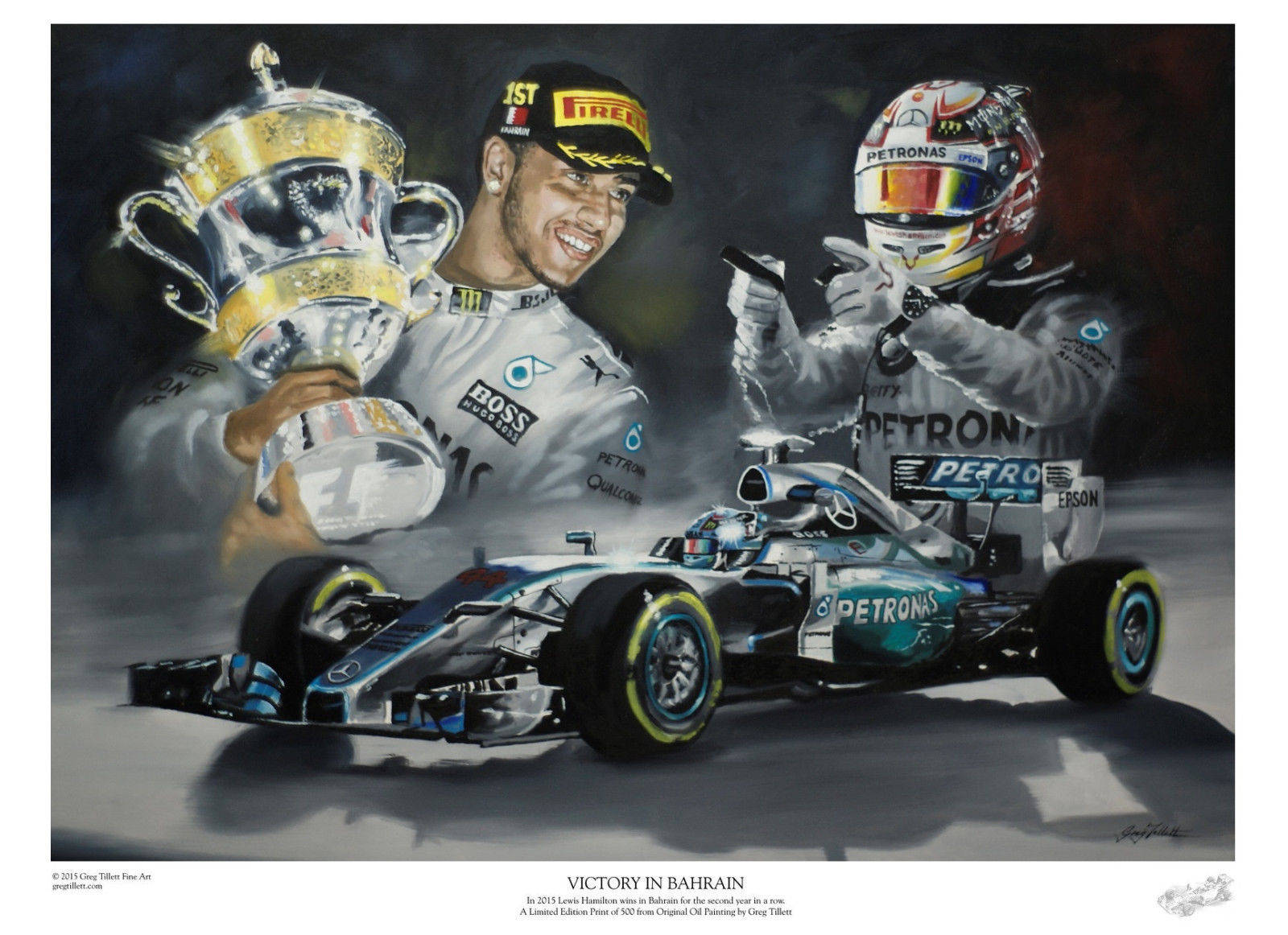 Lewis Hamilton Limited Edition Art Print by Greg Tillett Etsy UK