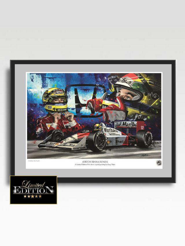 Ayrton Senna A3 Art Print: Limited Edition F1 Poster, Hand Signed