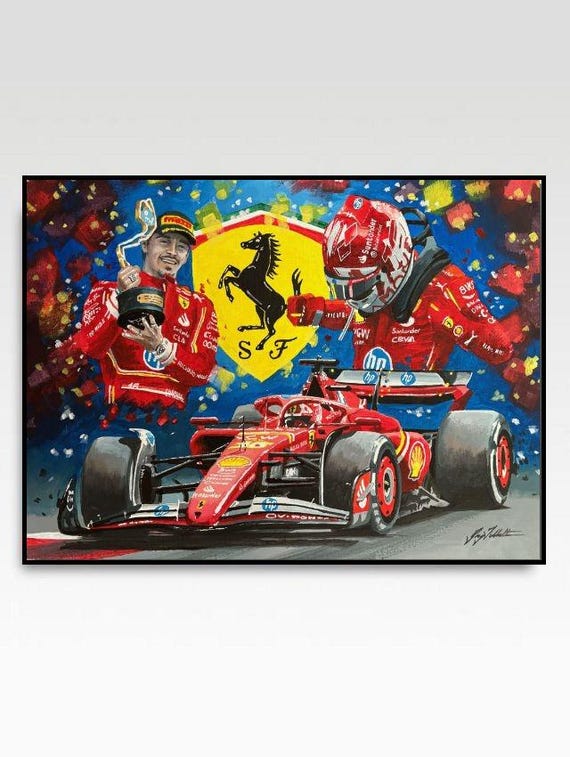 Charles Leclerc Ferrari Tableau imprimé Formule 1 Poster – Tableau