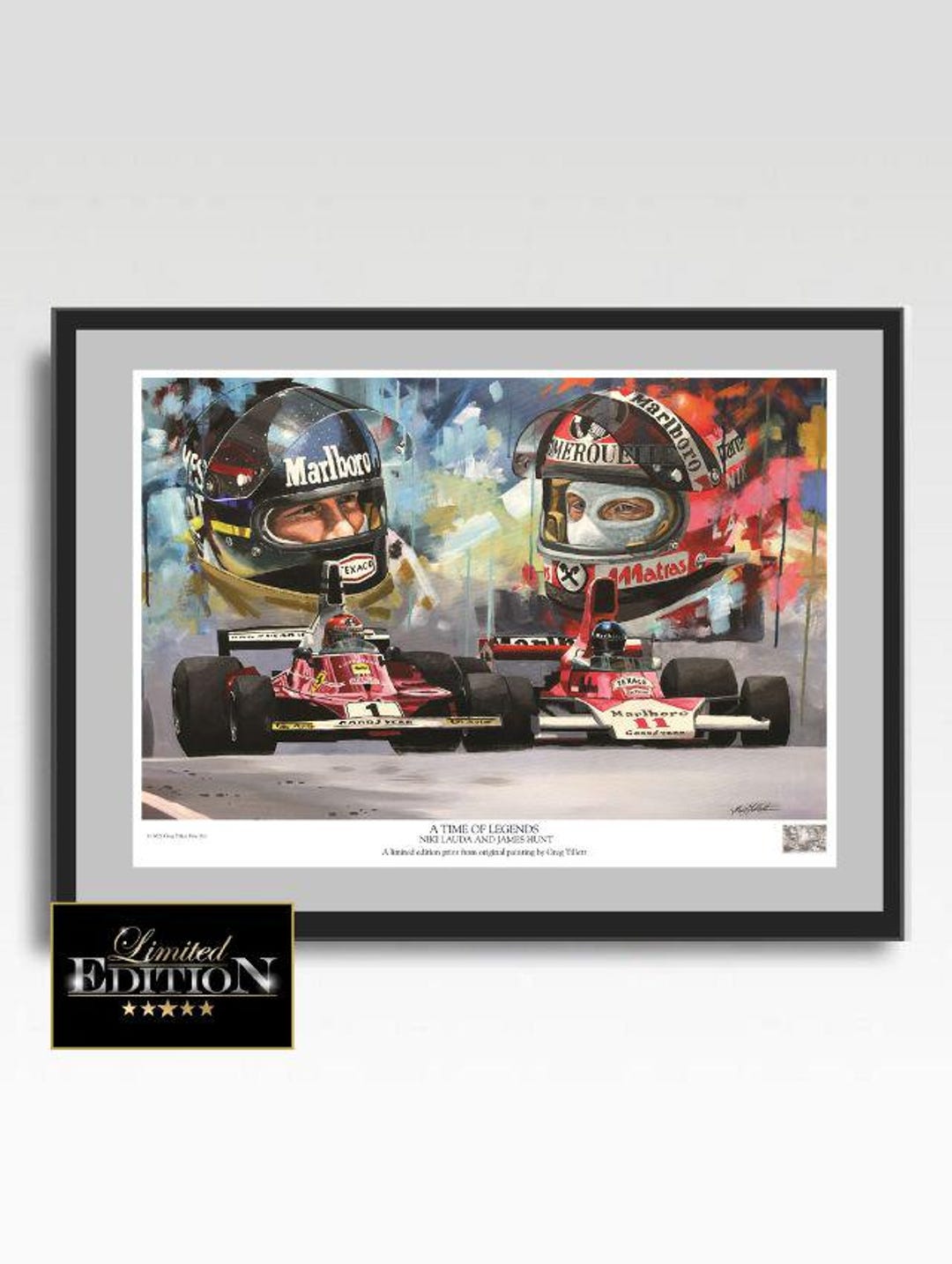James Hunt & Niki Lauda Art Print: Signed Formula 1 Poster - Etsy