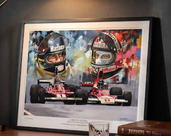 James Hunt & Niki Lauda Art Print: Signed Formula 1 Poster - Etsy