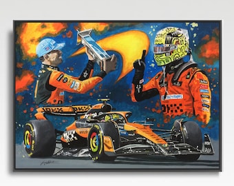 LANDO NORRIS, MCLAREN, 1st Win Miami Grand Prix 2024, Size A3 F1, Formula One, Gift, Poster, Wall Art, Car prints, Formula 1 Poster, print,
