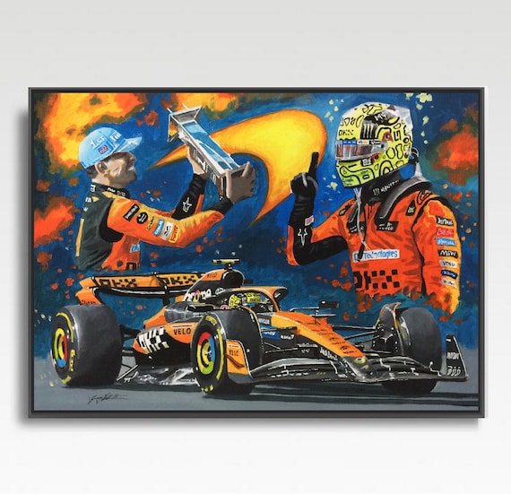 Lando Norris Miami GP Win Art Print on Paper or Stretched Canvas