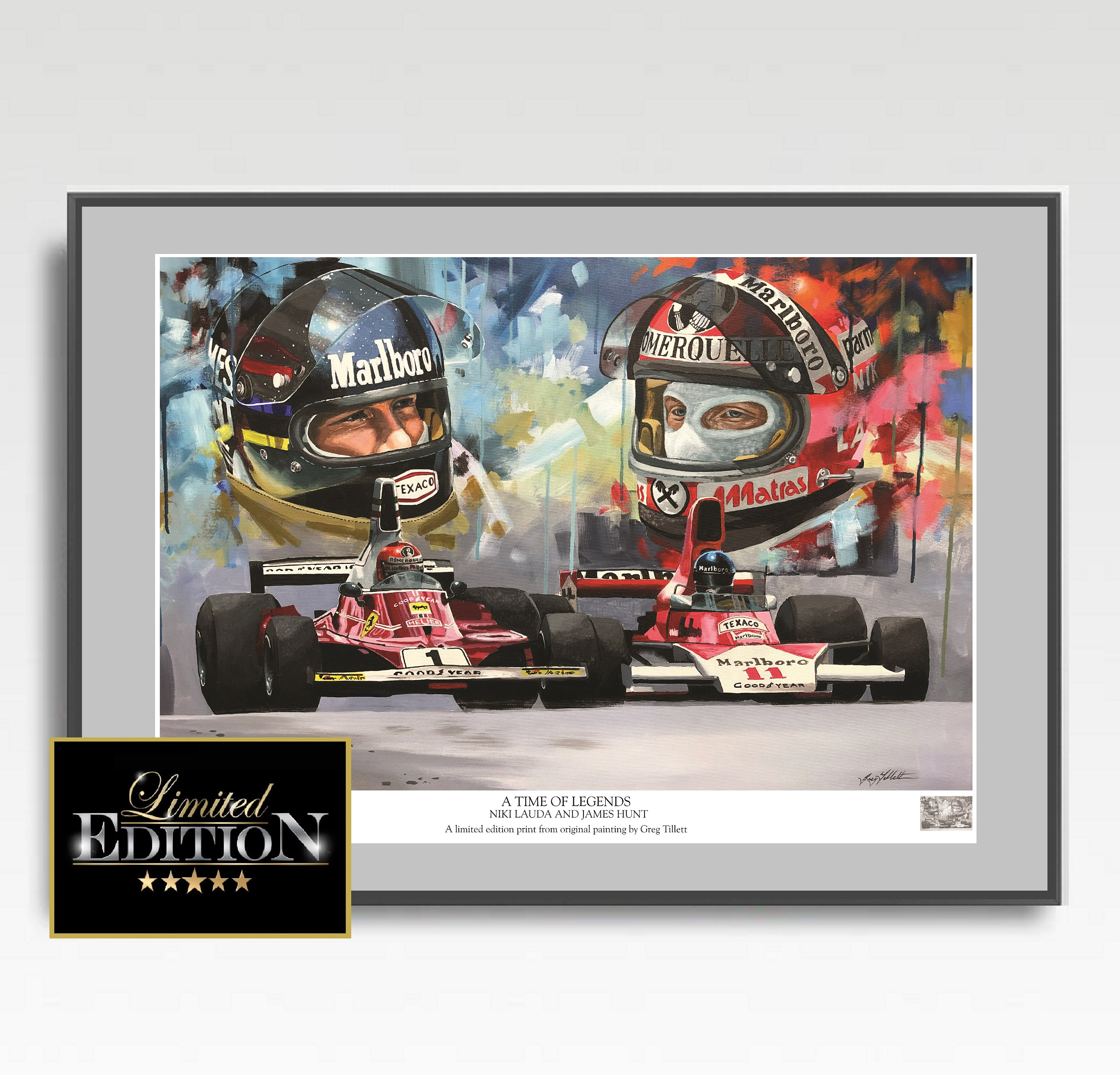 James Hunt & Niki Lauda Art Print: Signed Formula 1 Poster - Etsy