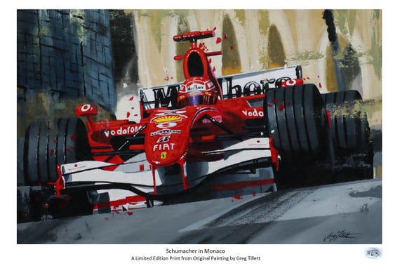 Michael Schumacher Limitierte Auflage Kunstdruck Aus Etsy