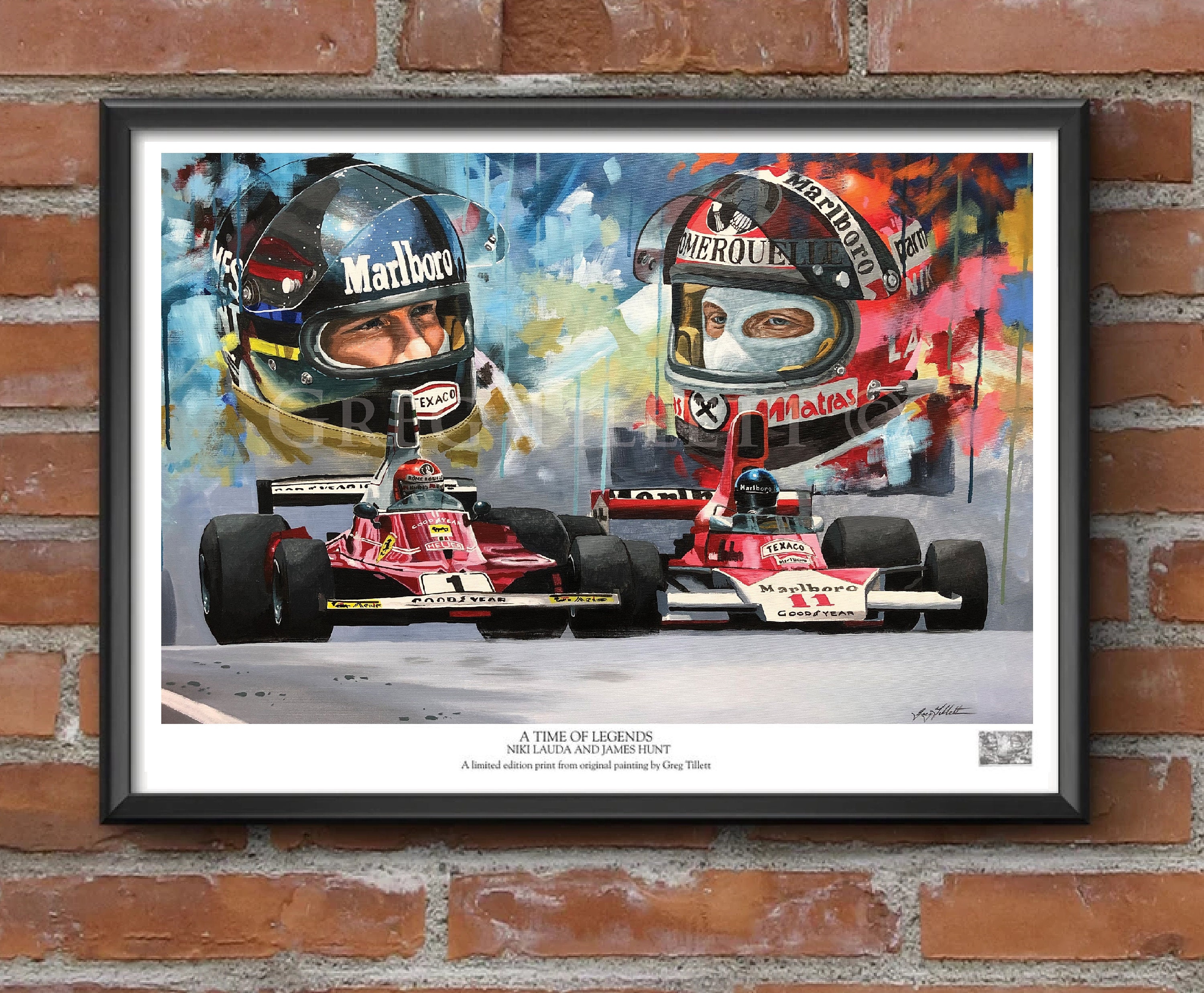 James Hunt & Niki Lauda Art Print: Signed Formula 1 Poster - Etsy