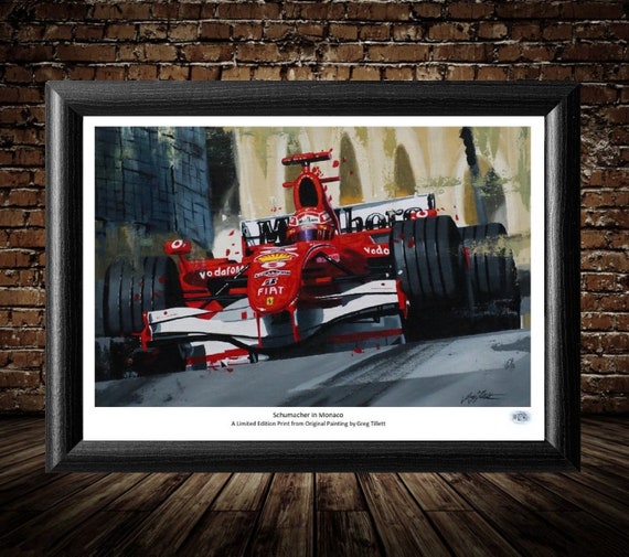 Michael Schumacher Limitierte Auflage Kunstdruck Aus Etsy