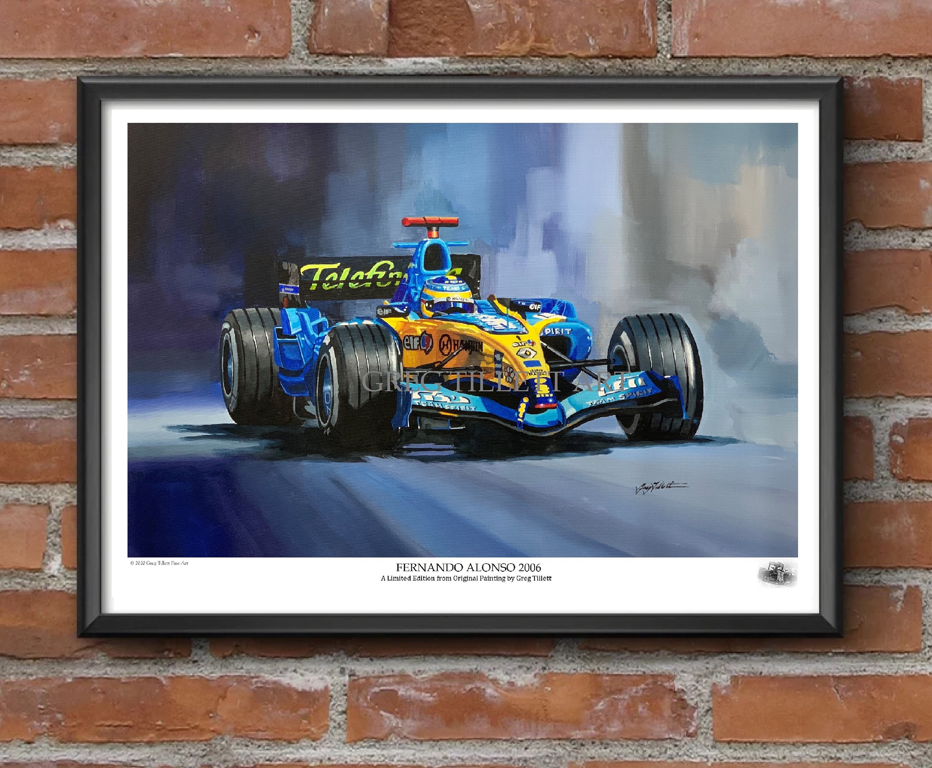 Fernando Alonso 2006 F1 Art Print: Signed Limited Edition A3