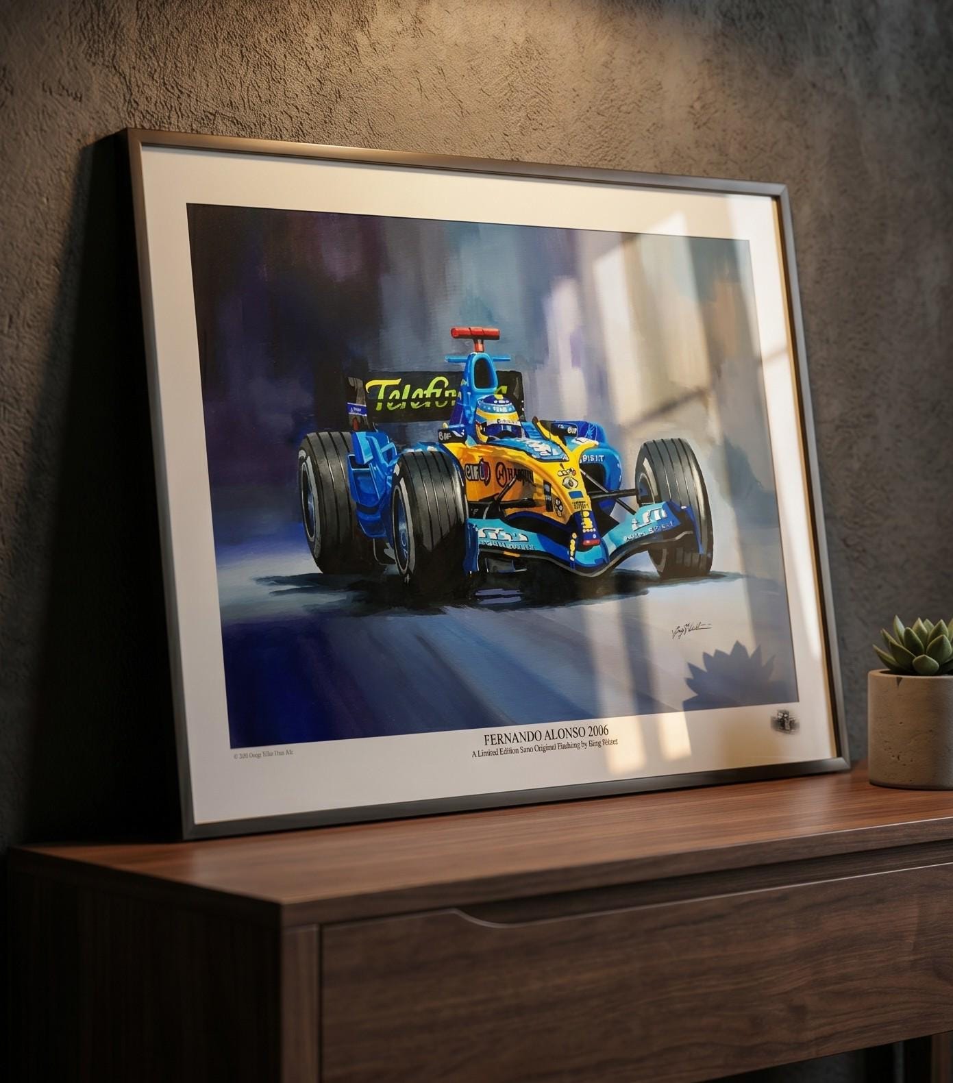 Fernando Alonso 2006 F1 Art Print: Signed Limited Edition A3