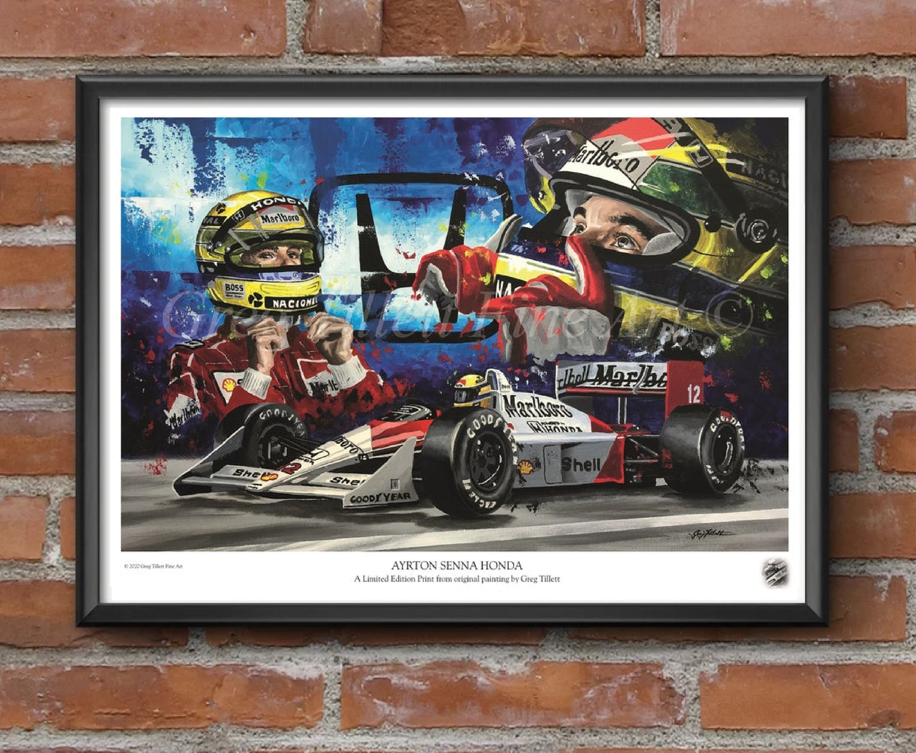 Ayrton Senna Limited Edition Print. Ayrton Senna Wall Art, Formula 1 Print, Formula 1 Wall Art