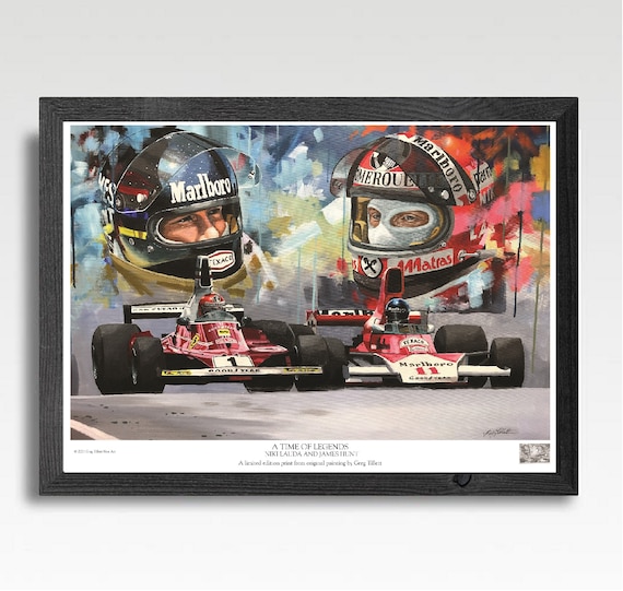 James Hunt & Niki Lauda Art Print: Signed Formula 1 Poster - Etsy