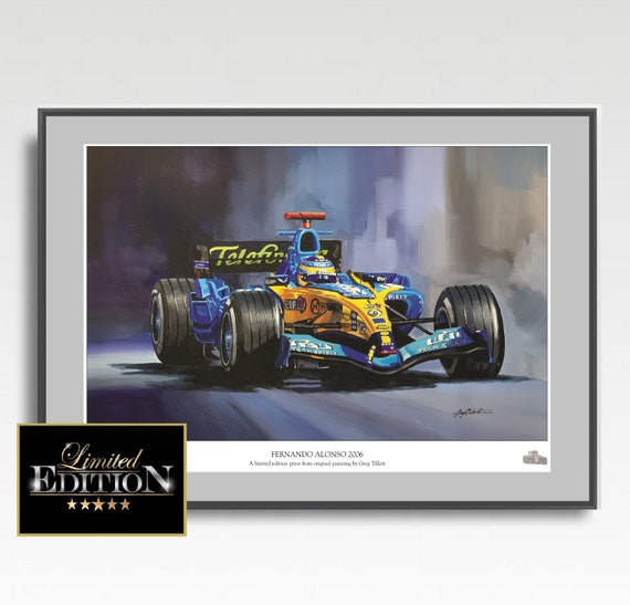 Fernando Alonso 2006 F1 Art Print: Signed Limited Edition A3