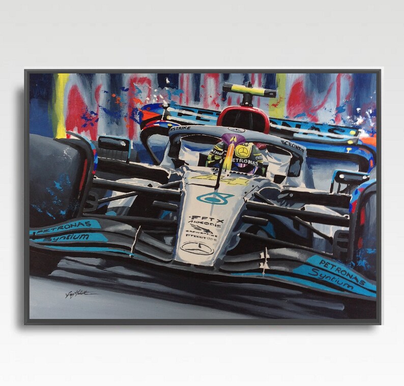 A3 LEWIS HAMILTON 2019 limited edition print by Greg Tillett poster A3 42x30cm