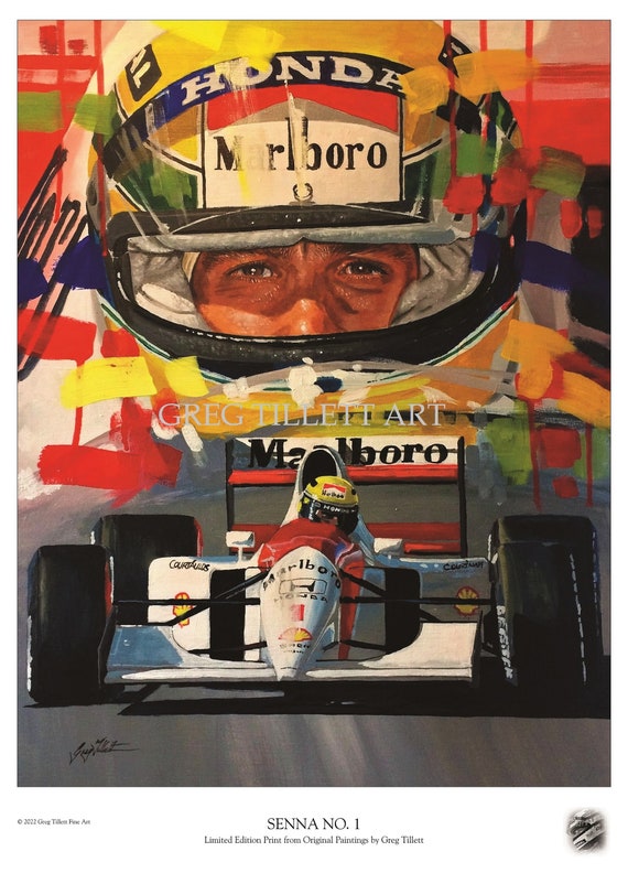 SAVE UP TO 25% Ayrton Senna Limited Edition Art Print From an Original  Painting by Greg Tillett Formula One Gift F1 Poster - Finland, ayrton senna  