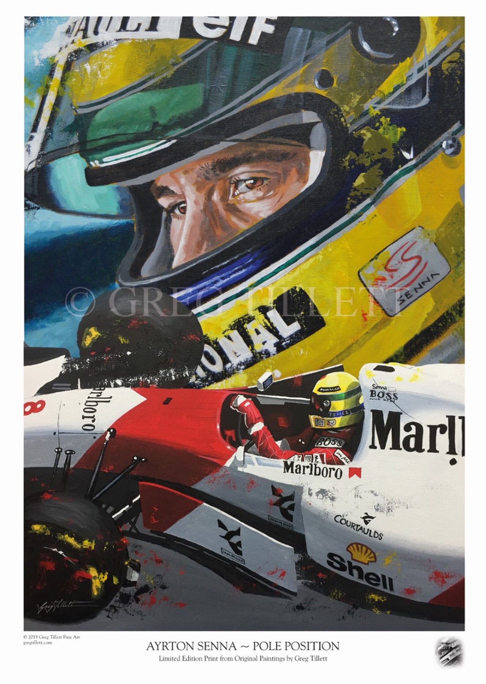 Ayrton Senna limited edition art print poster signed and | Etsy