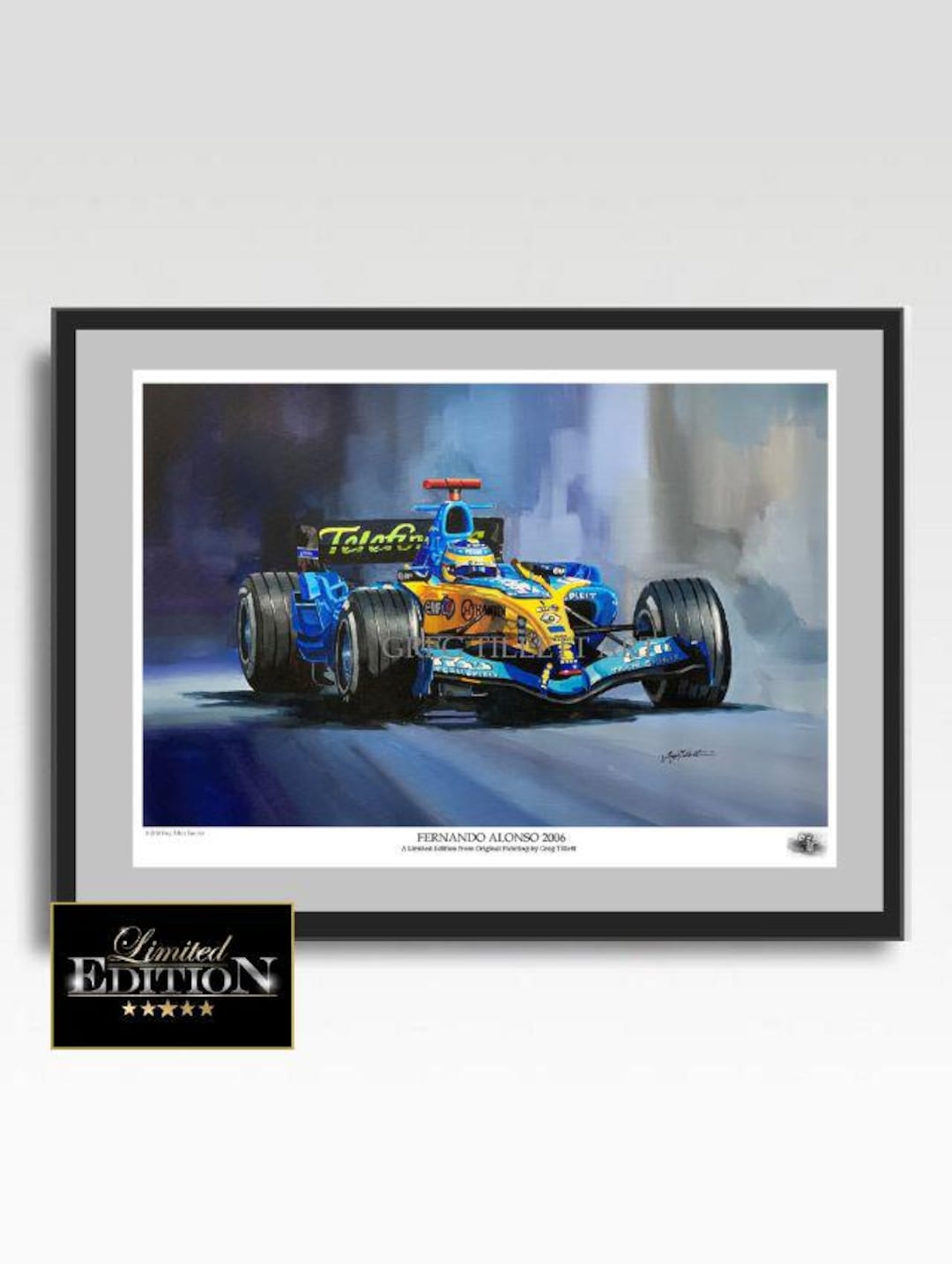Fernando Alonso 2006 F1 Art Print: Signed Limited Edition A3