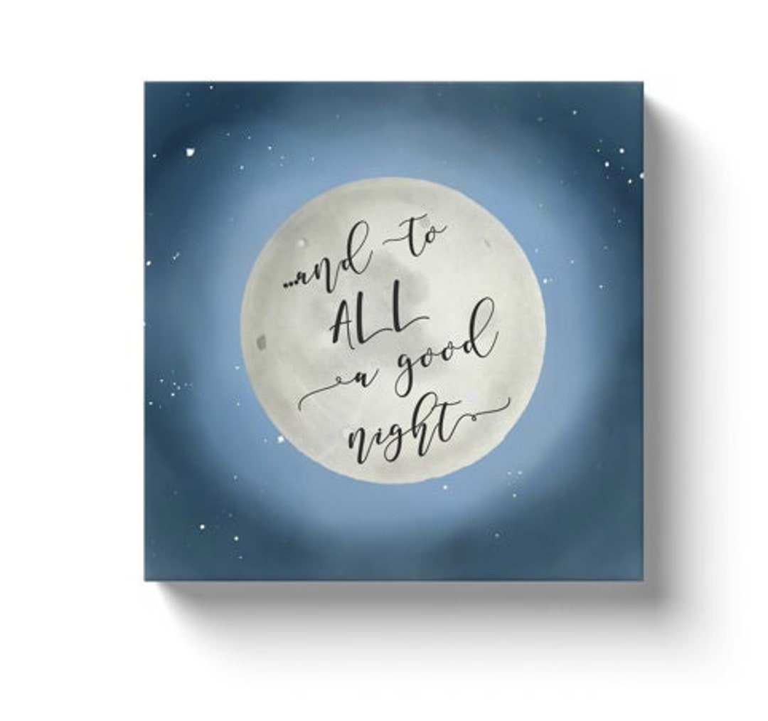 And to All a Good Night Canvas Wrap Wall Art Holiday Wall Art . FREE