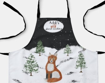 Delantales infantiles para pequeños panaderos, ayudantes de cocina, voluntarios navideños o jardineros. Delantal navideño. ¡Personalízalo con tu nombre o frase!