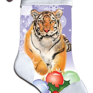 NEW Personalized Wild Tiger Christmas Stocking Embroidered