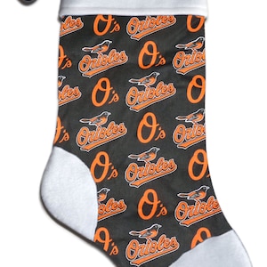 Personalized MLB Baltimore Orioles Baseball Christmas Stocking Embroidered