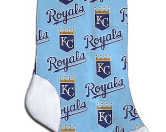 Personalized MLB KC Kansas City Royals Baseball Christmas Stocking Embroidered