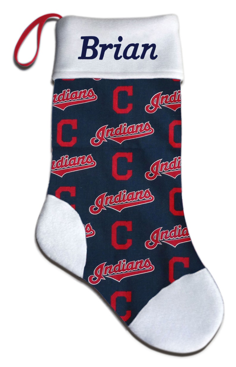 Personalized MLB Cleveland Indians Baseball Christmas Stocking ...