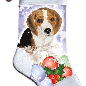Personalized Beagle Dog Lover Christmas Stocking Holiday Gift