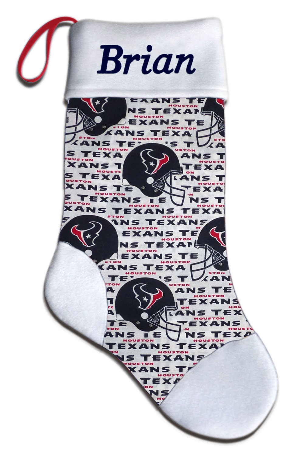 Personalized NFL Houston Texans Football Christmas Stocking - Etsy UK
