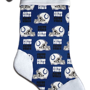 Personalized NFL Indianapolis Colts Football Christmas Stocking Embroidered