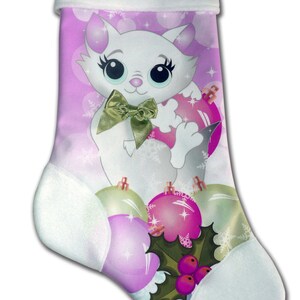 NEW Personalized Pink Kitty Cat Kitten Christmas Stocking Embroidered
