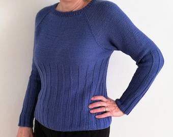 Knitting Pattern Sweater / Top-down Sweater Knitting Pattern / Easy Womens Jumper Pattern / Omorika Sweater Pattern / Women Knitwear Pattern