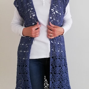 Crochet Pattern / Long Crochet Duster Cardigan / Lace Crochet Summer vest Pattern  / Beginner Sweater / Summer Breeze Duster Pattern PDF