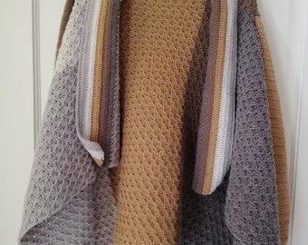 Crochet pattern/Woodhill cardigan pattern US terms PDF/Textured Vest Crochet pattern/Sweater women crochet pattern/Jacket crochet pattern