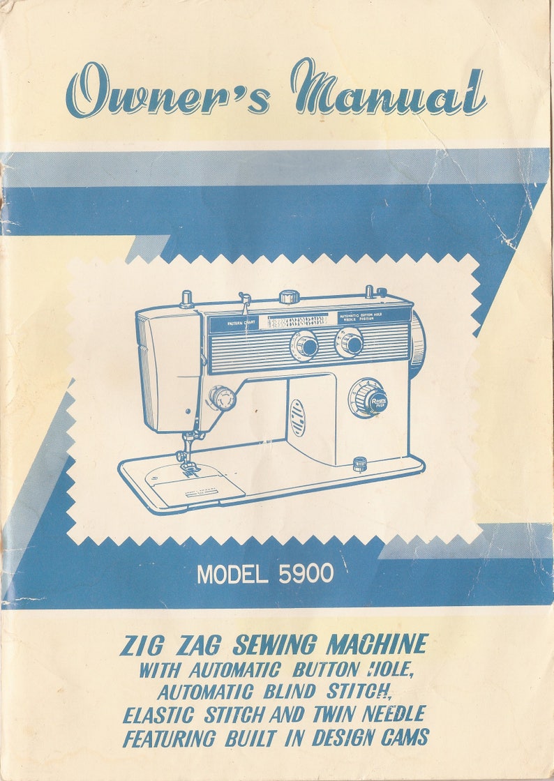 Modernage Sewing machine owners manual Morse model 5900 sewing Etsy