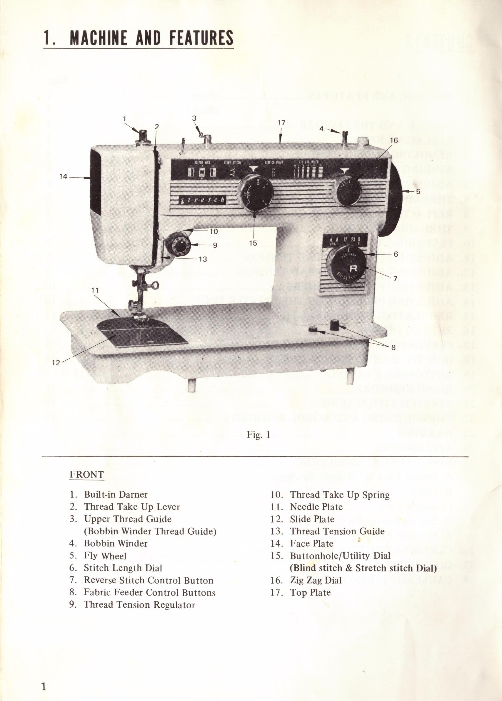 Morse Sewing Machine Model Identification Chart