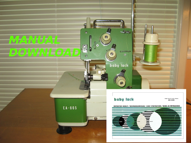 Juki Baby Lock EA605 Serger Overlock owners manual sewing Etsy
