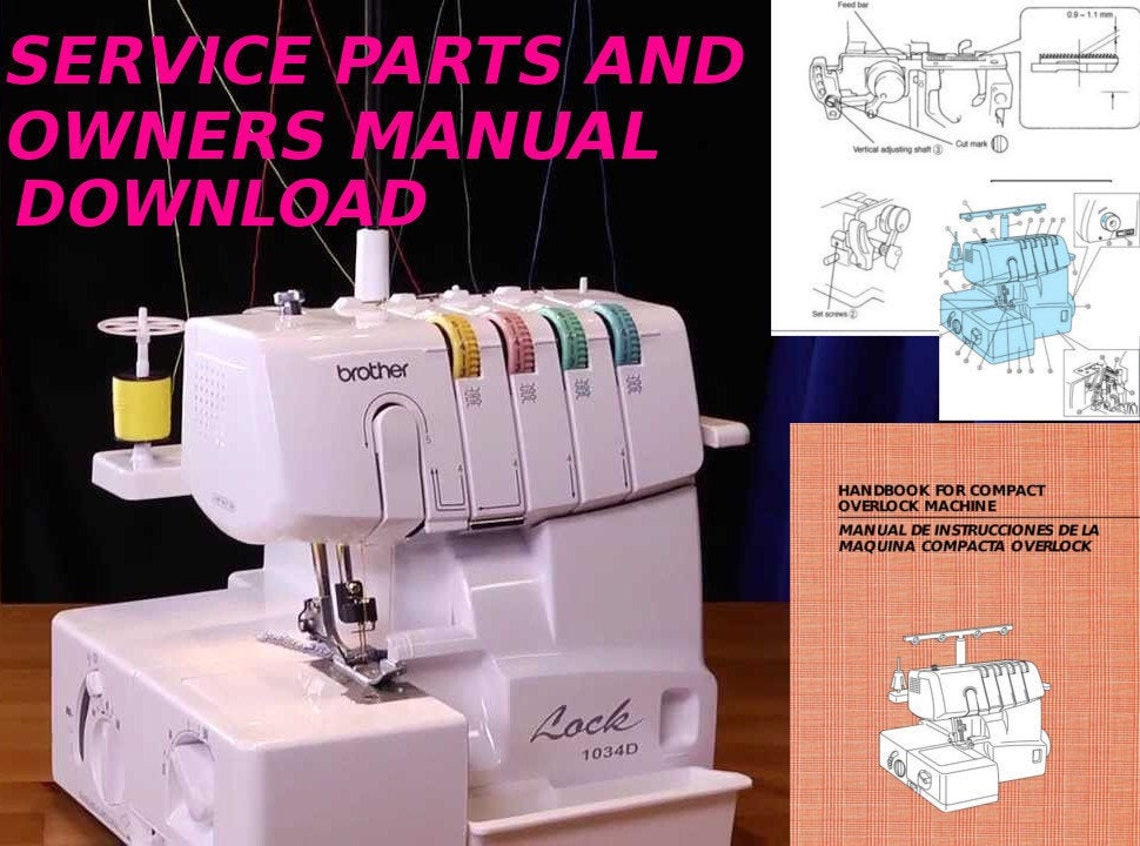 Brother 1034 Serger service manual Homelock 1034d adjusters Etsy