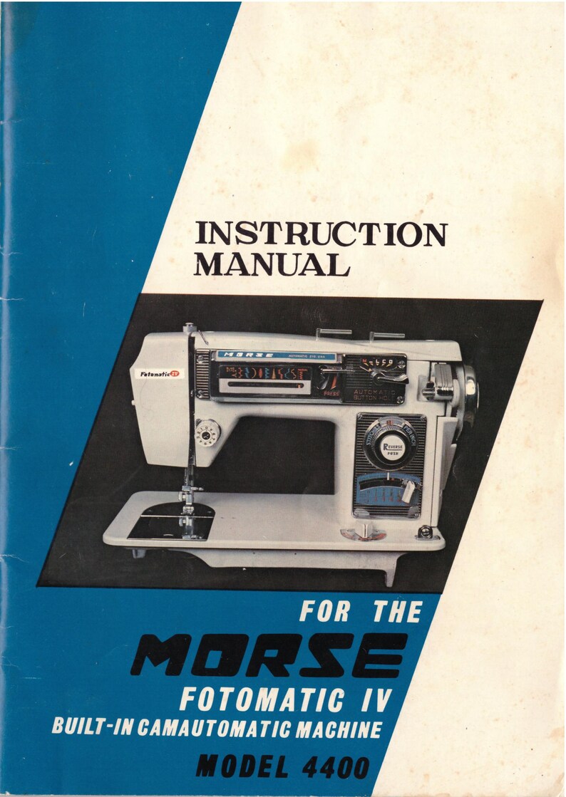 Morse sewing machine Morse Fotomatic IV 4 MODEL 4400 owners Etsy