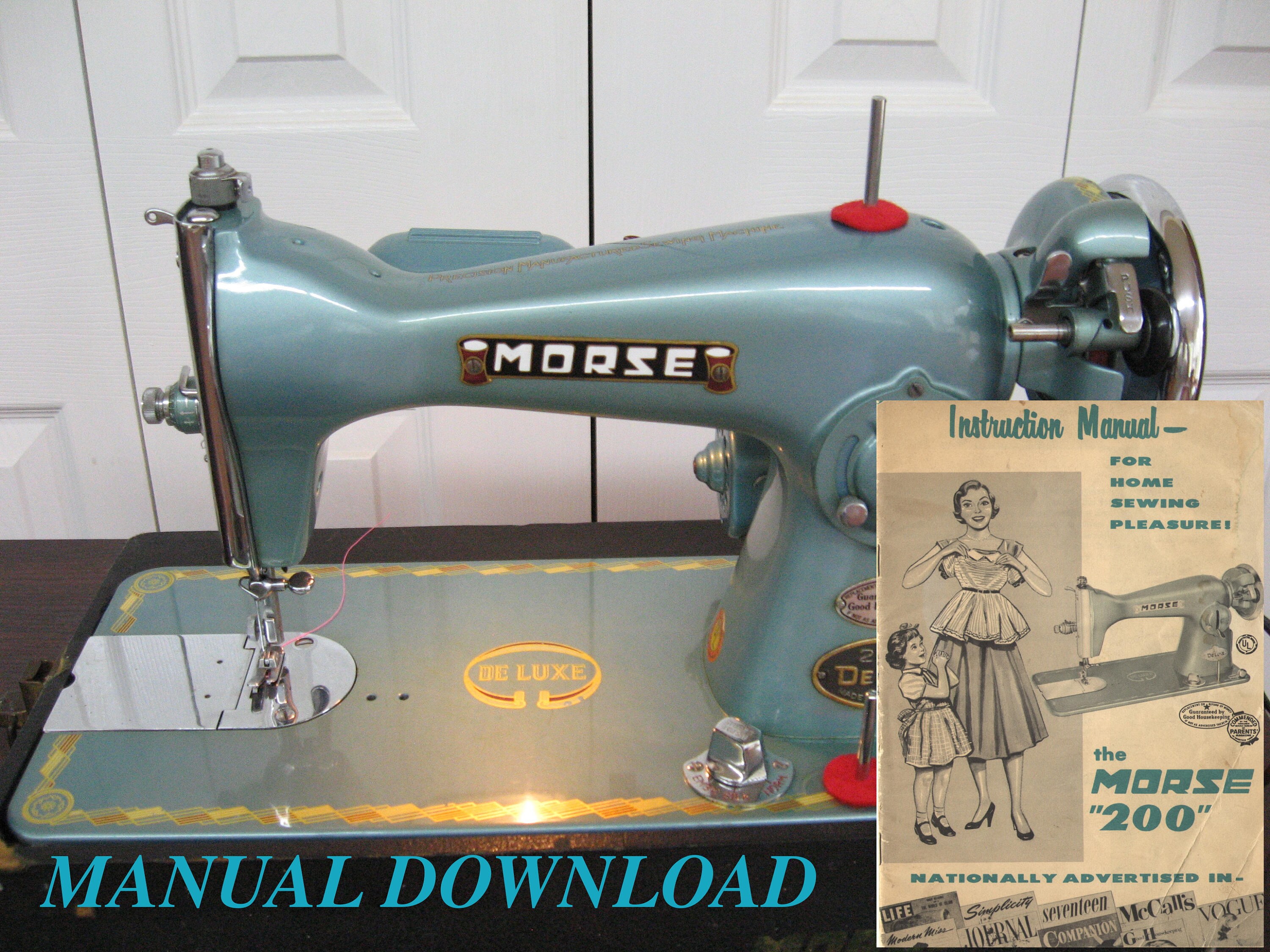 MORSE 200 Sewing Machine owners manual Precision Deluxe Super | Etsy