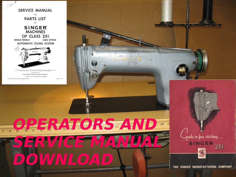 Singer Sewing machine model 251 Industrial Service manual | Etsy