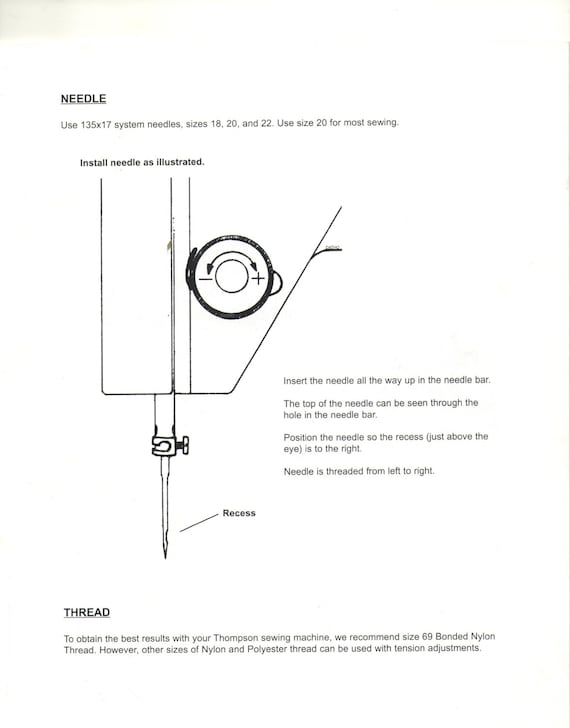 Thompson PW40 Sewing Machine Owners Manual Thompson Mini Etsy Simple Thompson Sewing Machine Manual Thompson PW40 Sewing Machine Owners Manual Thompson Mini Etsy Simple Thompson Sewing Machine Manual