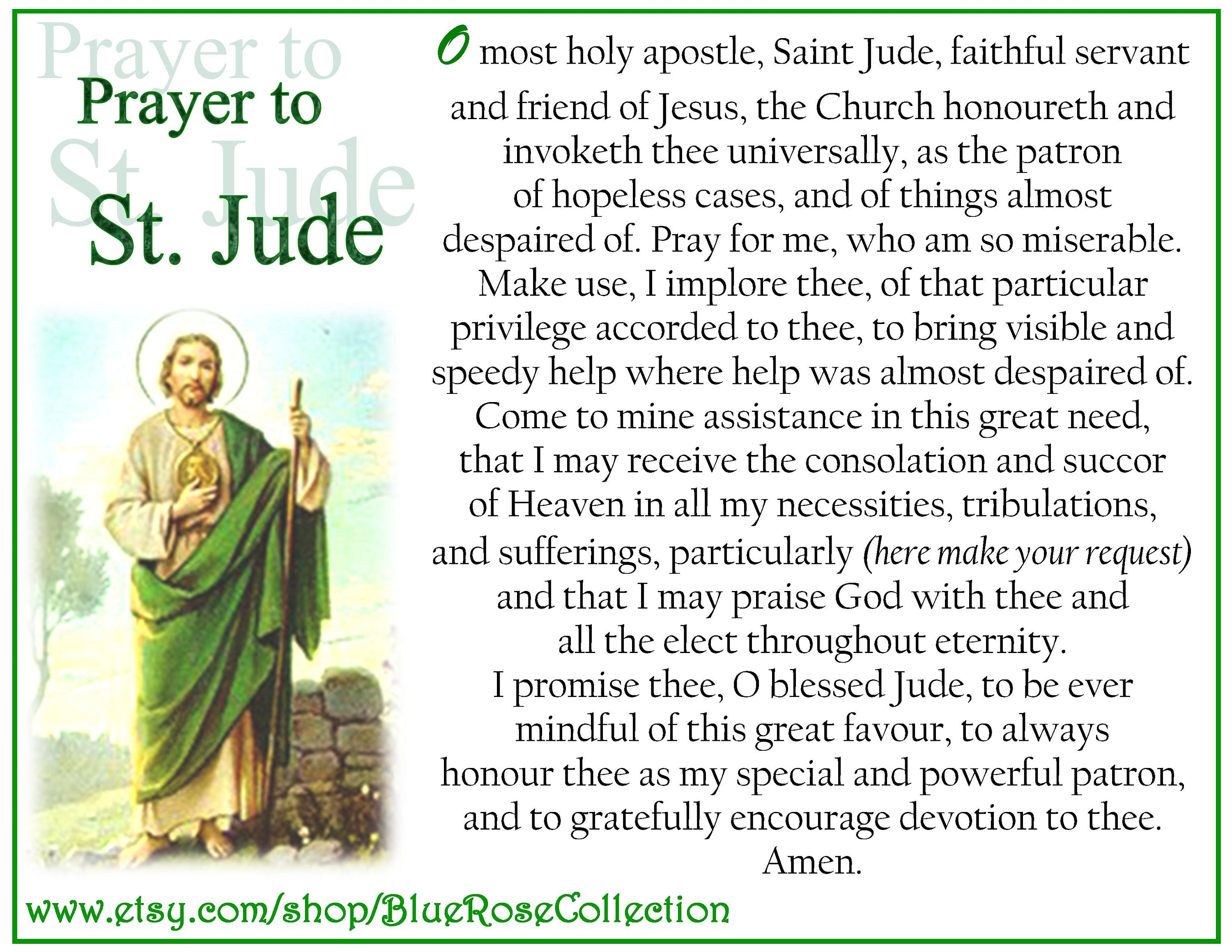 St. Jude Rosary Patron Saint of Desperate & Hopeless Cases Etsy