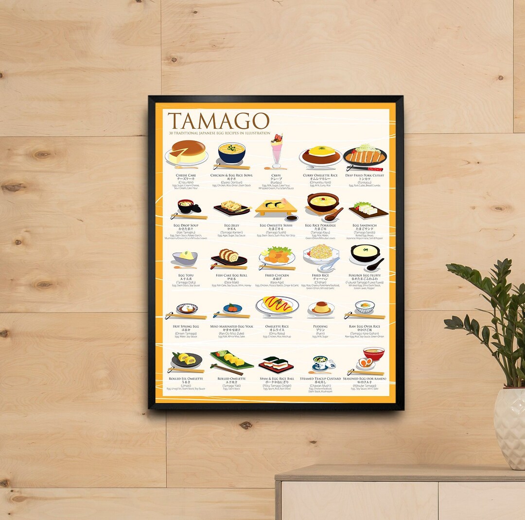 Tamago Poster 25 Traditional Egg Recipes Etsy