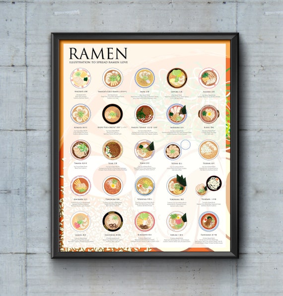 The Ramen Poster, introduce 25 regional ramen specialties across Japan