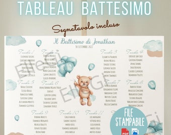 TABLEAU avec marqueurs de table inclus - fichier imprimable - Baptême