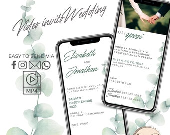 MINIMALIST VIDEO Wedding invitation | for whatsapp and all the social channels you prefer!